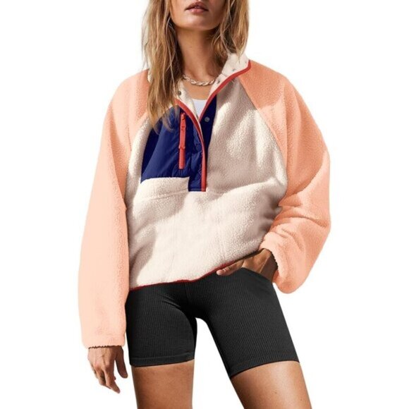 FREE PEOPLE Hit The Slopes Colorblock Pullover Sport Canvas Combo Size X-Small - Picture 1 of 14